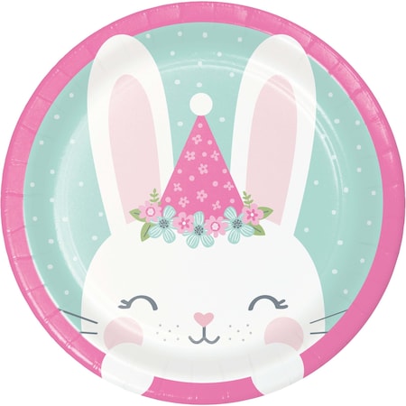 Bunny Party Dessert Plates, 7, 96PK